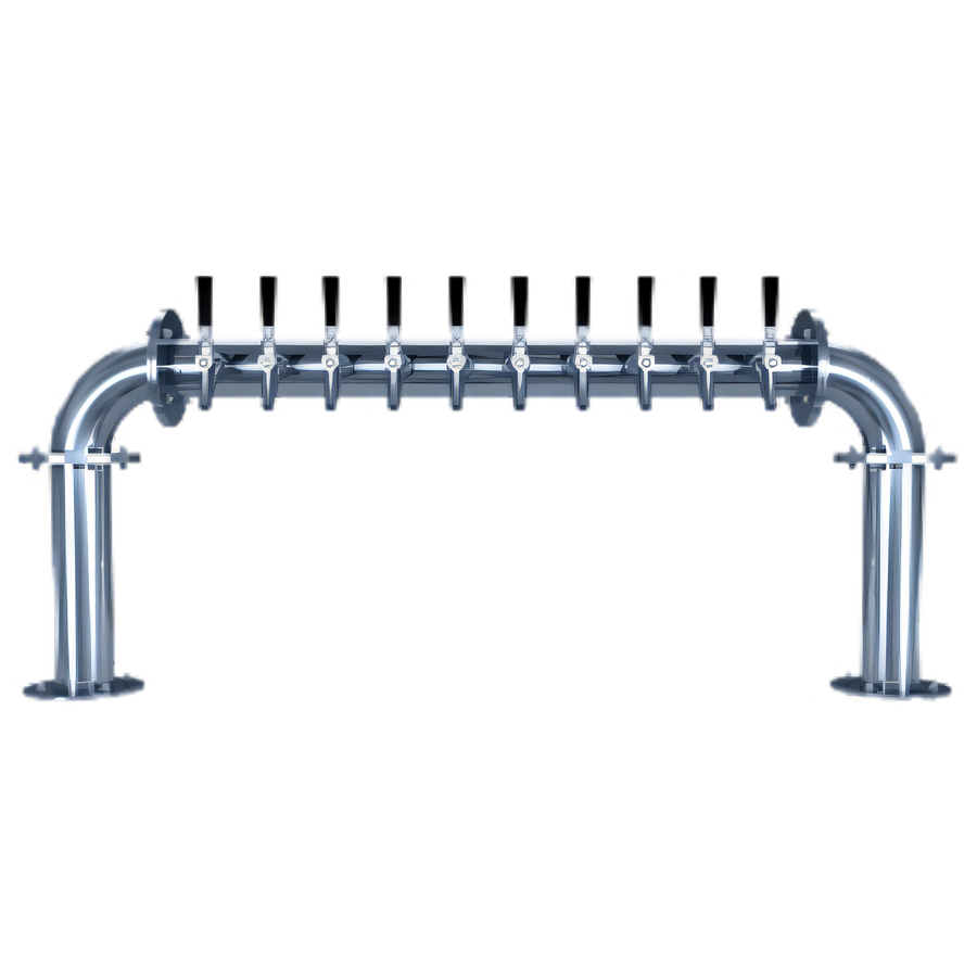 Product image #1 for Biergarten U-Style Countertop Glycol-Cooled Draft Beer Tower with 10 Faucets, 46-3/4 Inch Wide