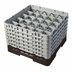 Thumbnail image #2 for Cambro Camrack Full-Size Brown 25-Compartment Glass Rack with 6 Soft Gray Extenders