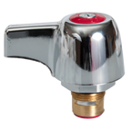 Thumbnail image #1 for BK Resources WorkForce BKF-W-HVCH-G Hot Faucet Valve Kit, Handle, Quarter-Turn Ceramic, Clip-On Stem, Chrome-Plated Base, Lead-Free