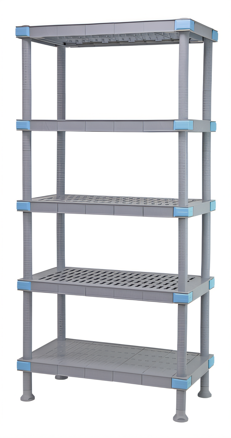 Product image #1 for Quantum Millenia 42W x 21D x 86H Stationary Polymer Shelving Starter Unit, Gray