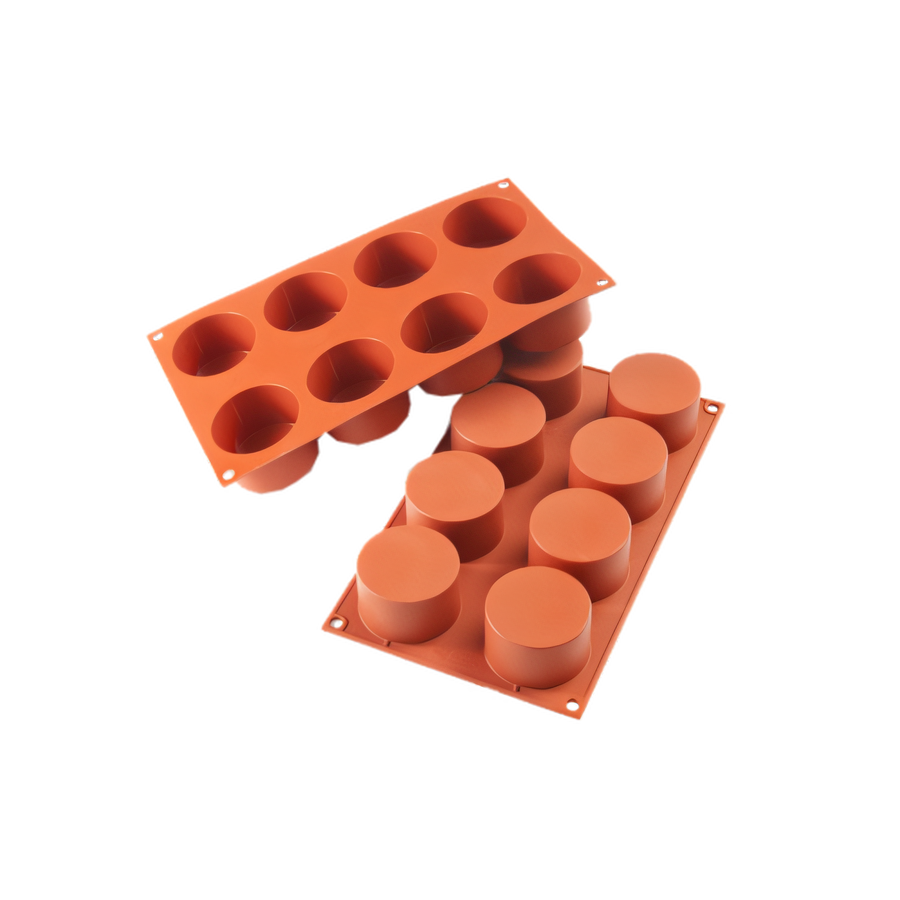Product image #1 for Silikomart Siliconflex 8-Cavity Cylinder Silicone Mold, 4.1 oz Each