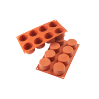 Silikomart Siliconflex 8-Cavity Cylinder Silicone Mold, 4.1 oz Each