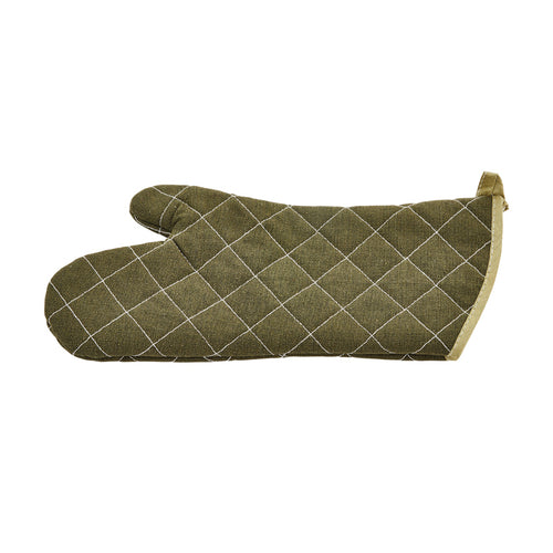 Product image #1 for Winco 15-Inch Flame-Resistant Cotton Oven Mitt, Green