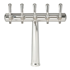 Thumbnail image #1 for Micro Matic USA Havana HAVANA5-C Countertop Glycol-Cooled 5-Faucet Single-Column Draft Beer Tower, Chrome