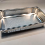 Thumbnail image #1 for Henny Penny MM202046 1/1 GN Perforated Stainless Steel Hotel Pan, 3.74-Inch Deep