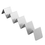 Thumbnail image #1 for American Metalcraft HTSH5 Half-Size Brushed Stainless Steel Taco Holder, 4 or 5 Compartments Case of 36