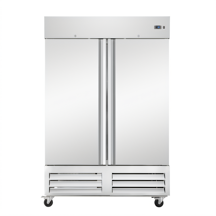 Product image #1 for KoolMore 54-Inch 2-Section Convertible Reach-In Refrigerator/Freezer, 49 Cu. Ft., Stainless Steel