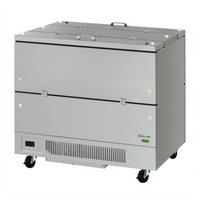 Turbo Air Super Deluxe Dual-Sided Milk Cooler Cart, 18.3 Cu. Ft., Stainless Steel