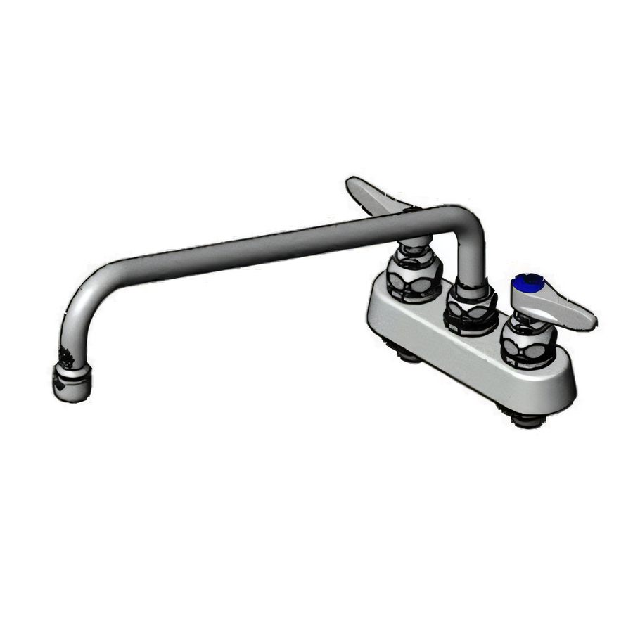 Product image #1 for T&S Brass B-2391 Deck-Mounted Workboard Faucet with 14-Inch Swing Nozzle and 4-Inch Centers