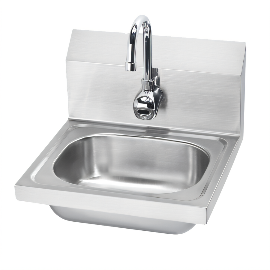 Product image #1 for Krowne Wall-Mounted Stainless Steel Hand Sink with Electronic Gooseneck Faucet