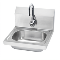 Krowne Wall-Mounted Stainless Steel Hand Sink with Electronic Gooseneck Faucet