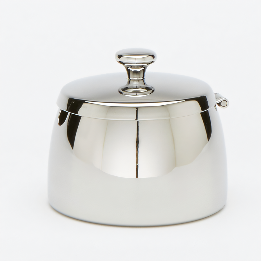 Product image #1 for Elegance Double-Wall Stainless Steel Sugar Bowl with Cover, 5 oz., Mirror Finish