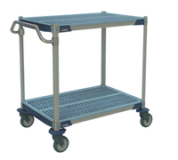 MetroMax i Mobile 2-Shelf Polymer Utility Cart, 36 x 24 Inch, Open Base
