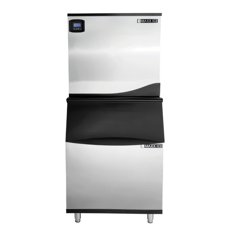 Product image #1 for Maxx Ice Intelligent Series 30-Inch Air-Cooled Stainless Steel Modular Ice Machine with 470 lb Storage Bin, Full Dice Cube, 521 lb/24 Hr
