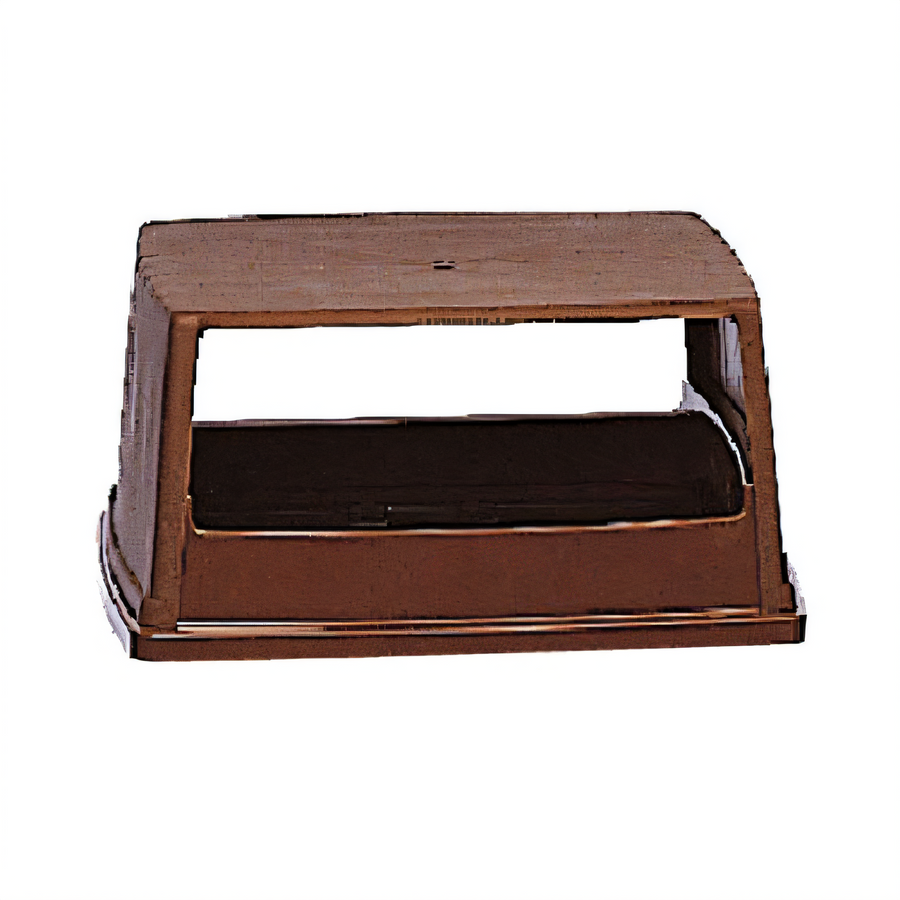 Product image #1 for Rubbermaid Commercial Glutton Hooded Swing Top Trash Can Lid for 56-Gallon 256B Container, Brown, Without Doors