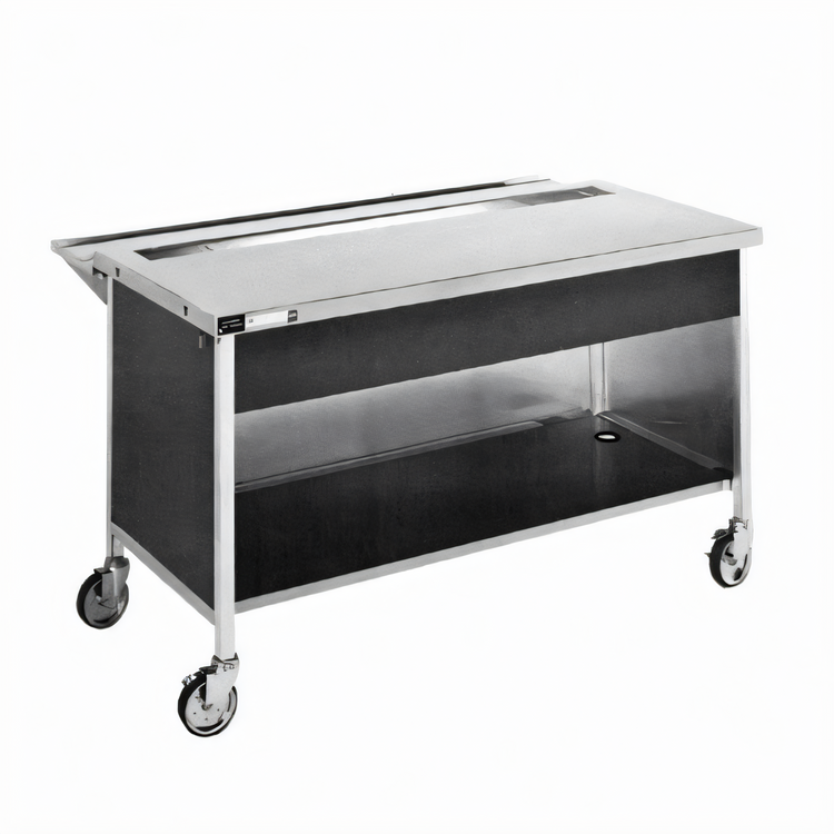 Product image #1 for Atlas Metal CAU-5 77-1/2-Inch Mobile Beverage Serving Counter with Stainless Steel Top and Urn Drain