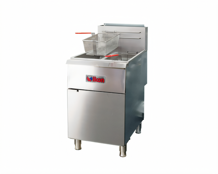 Product image #1 for IKON Cooking Split Pot Natural Gas Commercial Deep Fryer, 40 lb. Per Tank, Millivolt Controls