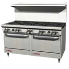 Thumbnail image #1 for Southbend (Middleby) S-Series S60AA 60-Inch Stainless Steel Commercial Gas Range with 10 Open Burners and 2 Convection Ovens