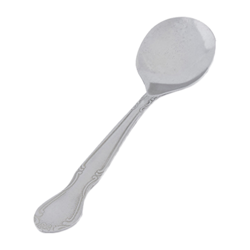 Product image #1 for Belinda Heavy Weight 18/0 Stainless Steel Bouillon Spoon, 6 Inch, Bright Vibro Finish