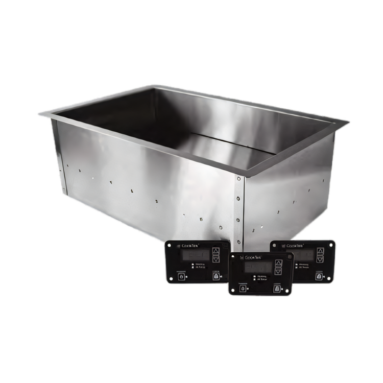 Product image #1 for CookTek SinAqua Rectangular Drop-In Induction Hot Food Dry Well, 4-Inch Deep, 6-Sensor