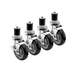 Thumbnail image #1 for Krowne Royal Series 3 Inch Swivel Stem Caster with Brake, 220 lb. Capacity, Set of 4