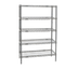 Thumbnail image #1 for Eagle Group Valu-Master 5-Tier Stationary Starter Wire Shelving Unit, 24W x 21D x 86H, Pewter Gray Epoxy
