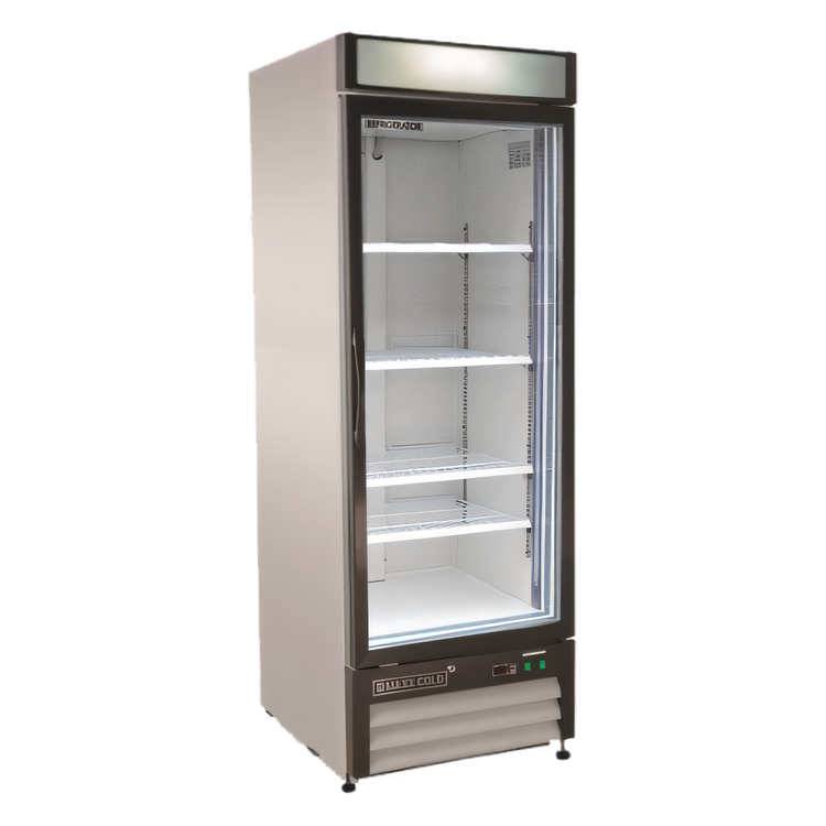 Product image #1 for Maxx Cold X-Series 1-Section Reach-In Glass Door Freezer Merchandiser, 23 Cu. Ft., Bottom Mount