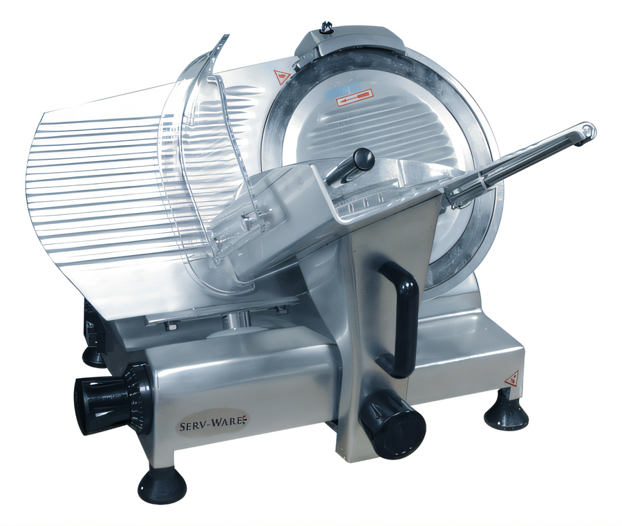 Product image #1 for Serv-Ware SLC-12 12-Inch Gravity Feed Meat Slicer with Belt Drive and Safety Guard