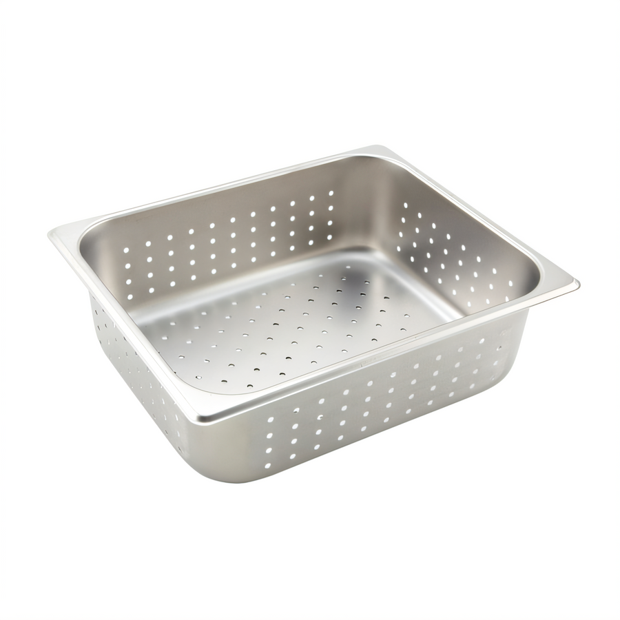 Product image #1 for Winco 1/2 Size Perforated 4-Inch Deep Stainless Steel Steam Table Pan
