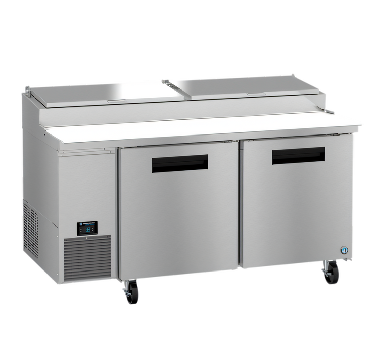 Product image #1 for Hoshizaki Steelheart 67-Inch Two-Section Reach-In Pizza Prep Table with 9 1/3 Size Pan Capacity