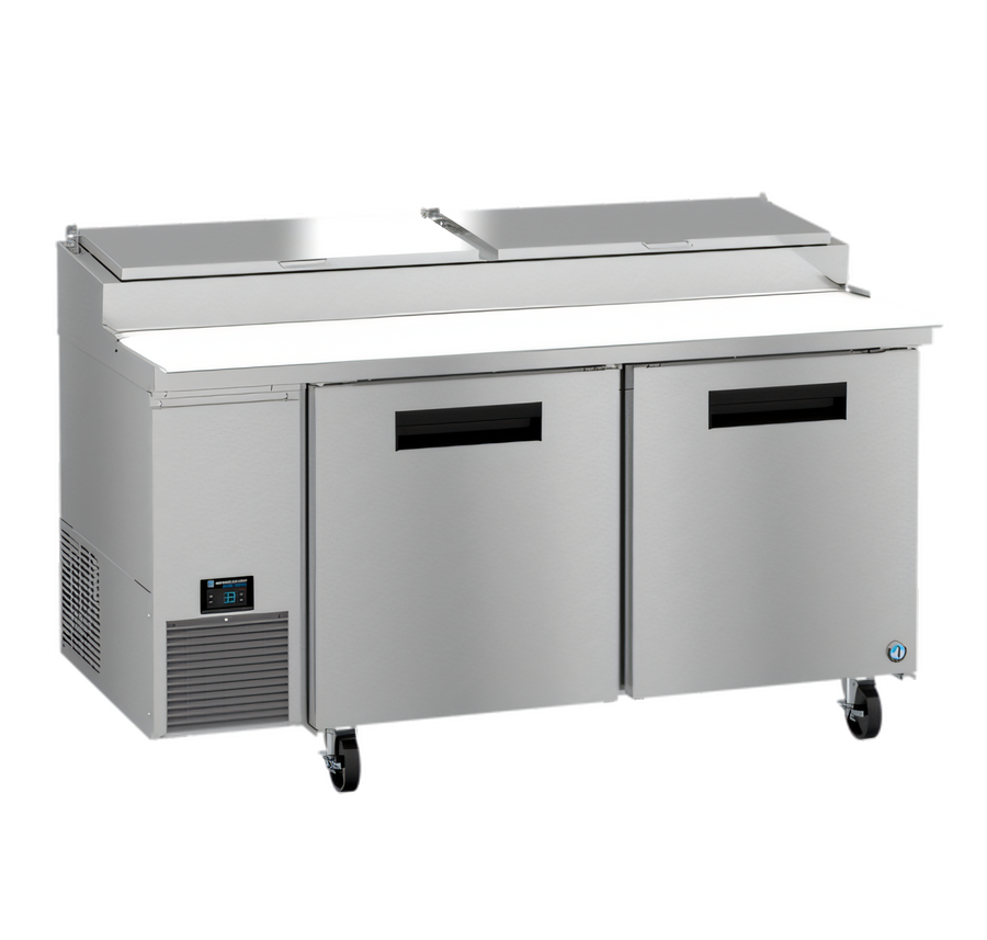 Product image #1 for Hoshizaki Steelheart 67-Inch Two-Section Reach-In Pizza Prep Table with 9 1/3 Size Pan Capacity