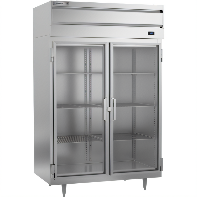 Product image #1 for Beverage-Air P Series Two-Section Top-Mount Glass Door Reach-In Freezer, 44.57 Cu. Ft.