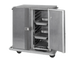 Thumbnail image #1 for Mobile 2-Door Heated Holding Cabinet / Food Transport Cart, 21 Pan Capacity, Stainless Steel, 120V