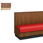 Thumbnail image #1 for ATSMFG ATS AT&S-ASWB-KR36-BB GR8 Karender Wall Booth, 36" high, Beadboard back, Upholstery and foam fitted over a computer-cut cabinet-grade plywood