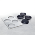 Thumbnail image #1 for RATIONAL Small Roasting and Baking Pan Set with 1/1 GN Steel Carrier Plate, 4 x 6-1/4 Inch Pans, TriLax Coated