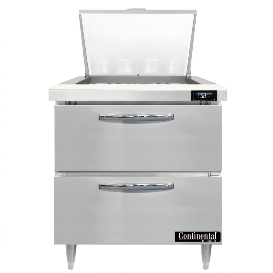 Product image #1 for Continental Refrigerator Designer Line D32N12M-D 32" Mighty Top One-Section Sandwich Unit with Drawers