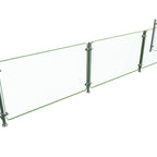 Thumbnail image #1 for Hatco Flav-R-Shield™ EP5-RING-120 3-Bay Full-Service Pass-Over Sneeze Guard, Tempered Glass, Stainless Steel, 120 x 18 x 25 Inches