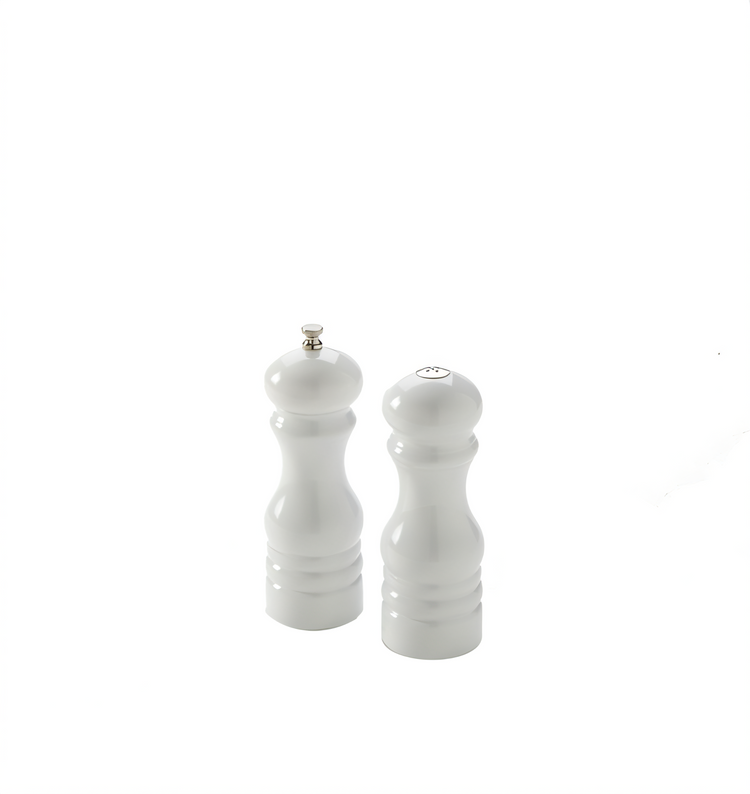 Product image #1 for American Metalcraft 6-Inch White Wood Salt & Pepper Mill / Shaker Set