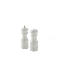 American Metalcraft 6-Inch White Wood Salt & Pepper Mill / Shaker Set