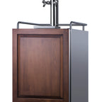 Thumbnail image #1 for Summit Commercial SBC682PNRTWIN 24-Inch Panel-Ready Stainless Steel Dual-Tap Beer Kegerator, 5.6 Cu. Ft., Built-In/Freestanding