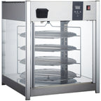 Thumbnail image #1 for DoughXpress BakeryXpress DXP-PW418 Countertop Heated Display Case, 4 Rotating Shelves, Digital Temperature & Humidity Controls