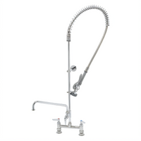 T&S Brass EasyInstall Spring-Action Deck-Mount Pre-Rinse Unit with 8-Inch Add-On Faucet