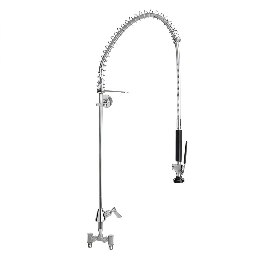 Product image #1 for Fisher Single-Hole Deck-Mounted Spring Style Pre-Rinse Assembly with Ultra-Spray/PLUS Valve and Wall Bracket