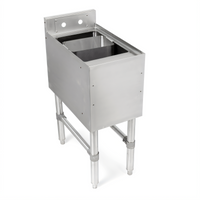 John Boos UBDS-2112 Underbar Freestanding Stainless Steel Dump Sink with 10 x 14 Inch Bowl and Perforated Dump Basket