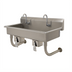 Thumbnail image #1 for Advance Tabco 2-Station Wall-Mounted Knee-Operated Hand Wash Sink, 40 Inch, 16 Gauge 304 Stainless Steel
