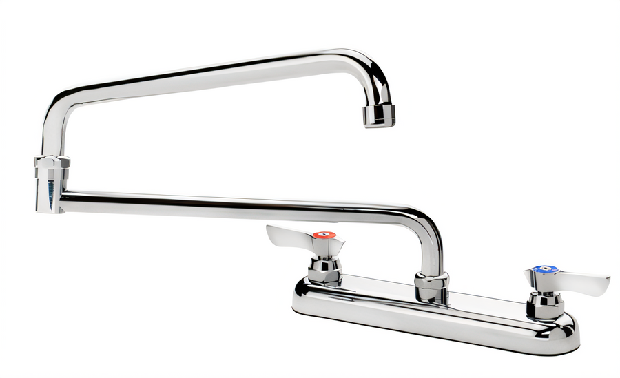 Product image #1 for Krowne Standard Series Deck-Mount Commercial Faucet with 24-Inch Double-Jointed Spout