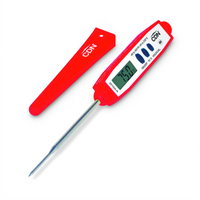 CDN HACCP Color-Coded Red Digital Thin Tip Pocket Thermometer, -40°F to 450°F