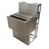 BK Resources Underbar Stainless Steel Ice Bin with 10-Circuit Cold Plate, 80 lb Capacity