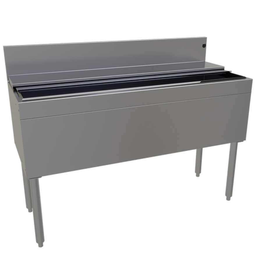 Product image #1 for Glastender IBA-48 48-Inch Stainless Steel Underbar Ice Bin with Sliding Cover, 134 lb Capacity