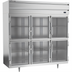 Thumbnail image #1 for Beverage-Air P Series 3-Section Top-Mount Reach-In Refrigerator with 6 Half-Glass Doors